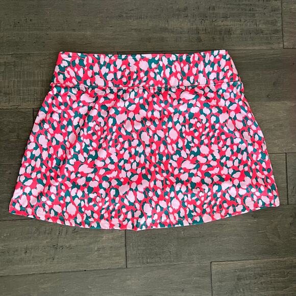 Prince Golf Pickleball Skort Orange with Pink and Green Print Size Large - Picture 3 of 6